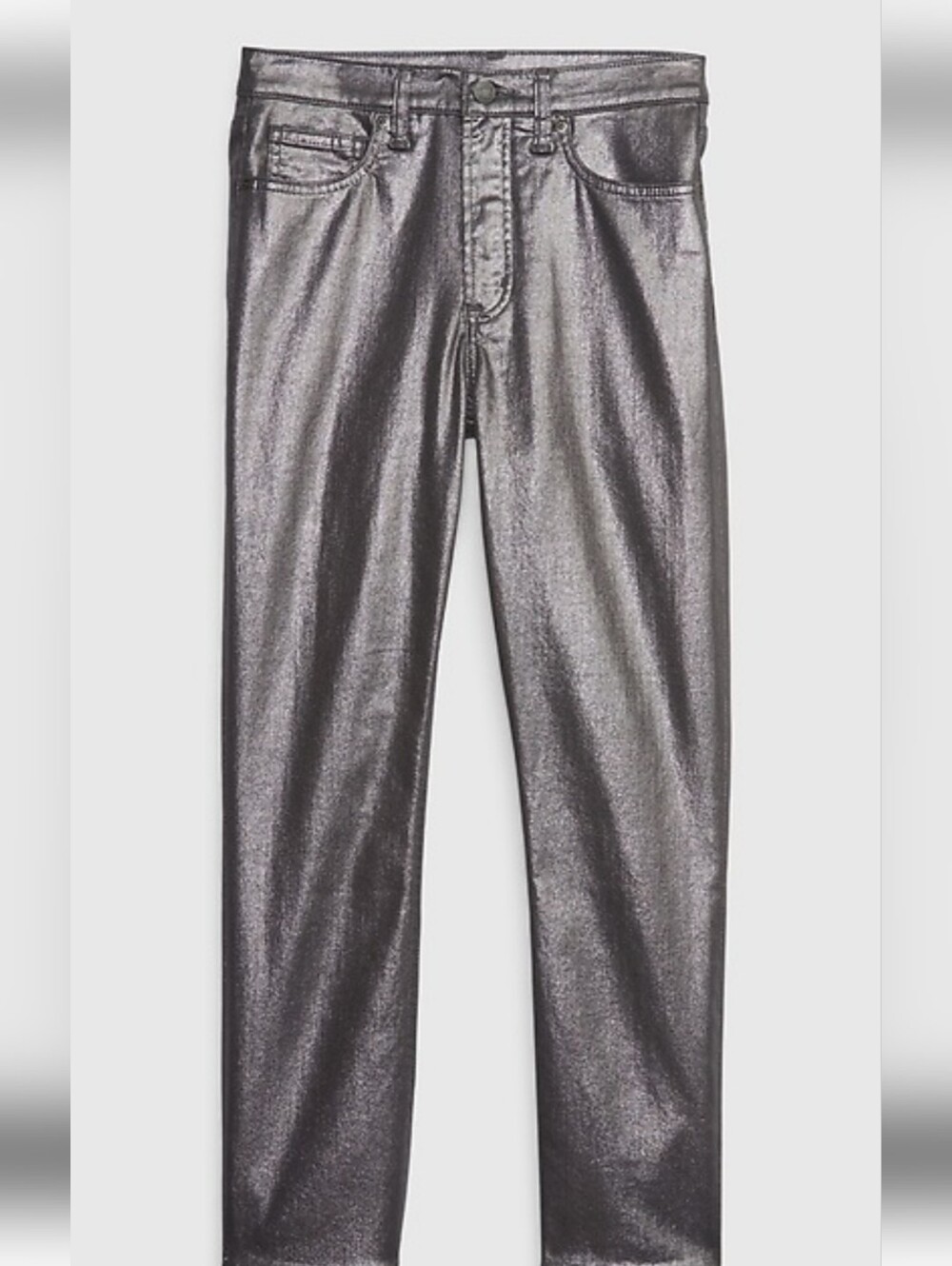 Gap coated metallic “liquid”/foil jeans 30 10s High Rise Metallic Vintage Slim